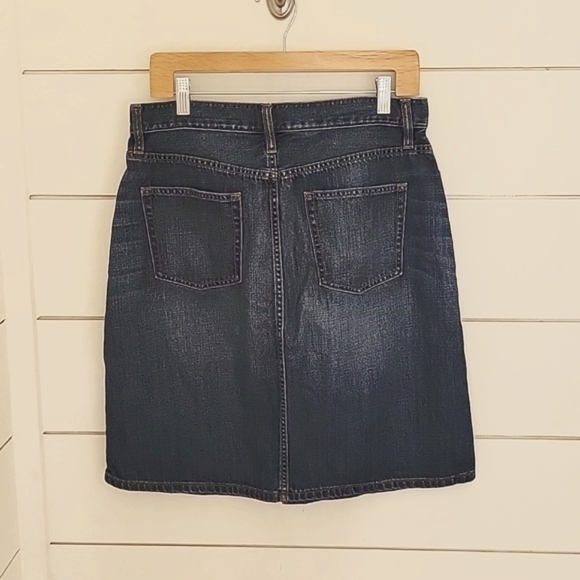 J Crew 30" blue denim jean midi skirt - Picture 2 of 5